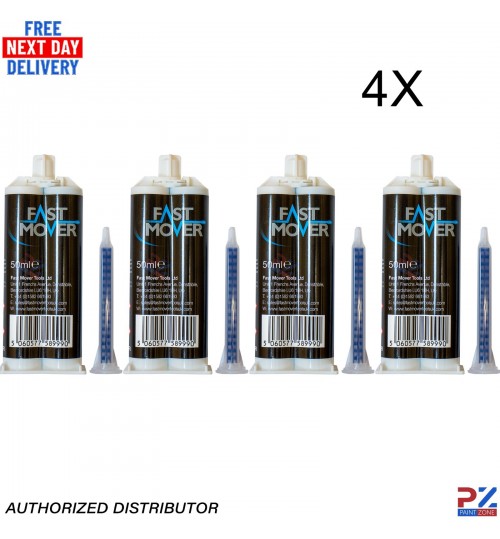 Fast Mover FMT6340 4 Pack 2K PU Plastic Repair Glue 50ml – Fast Cure Adhesive